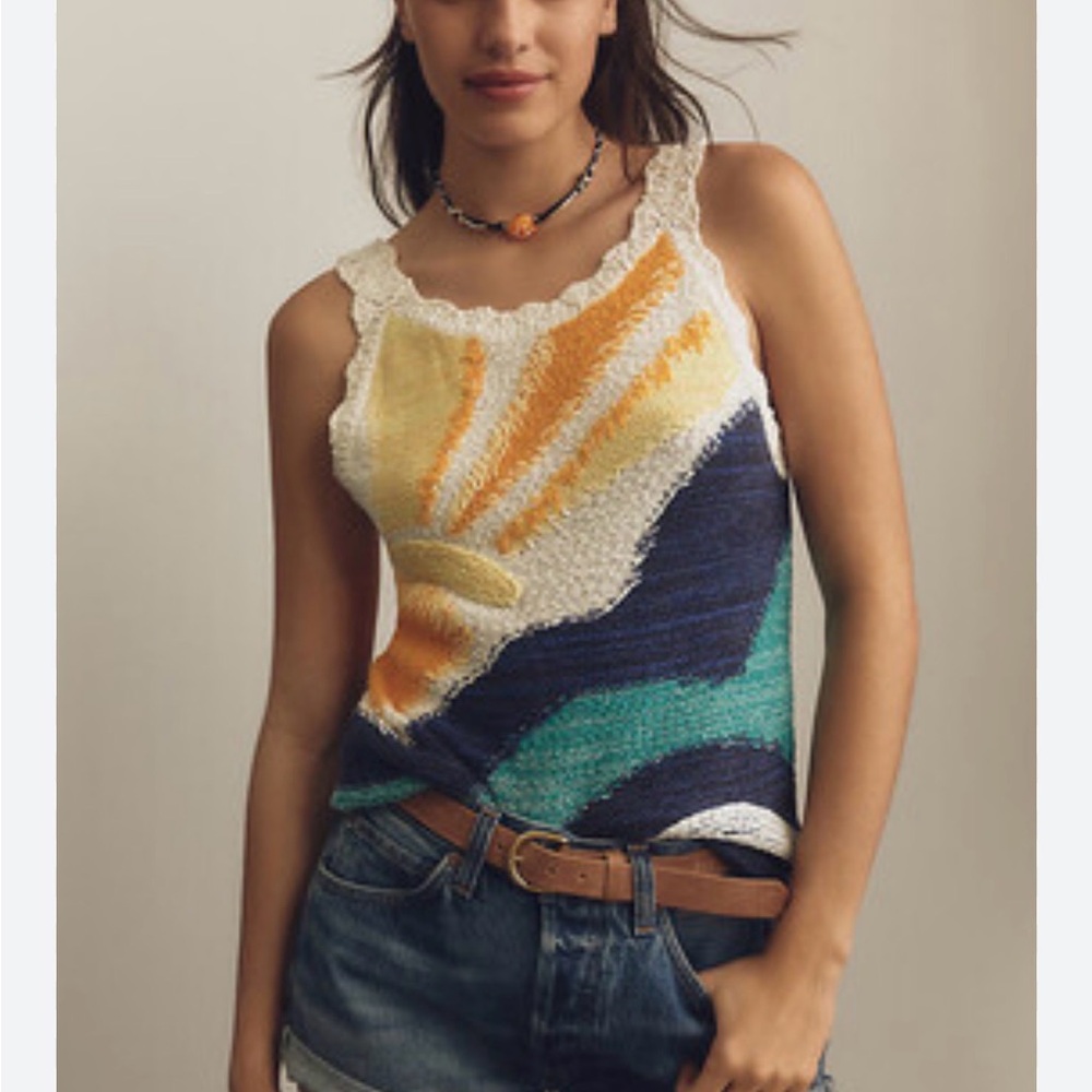 Anthropolgie Pilcro Multicolor Knit Tank Top